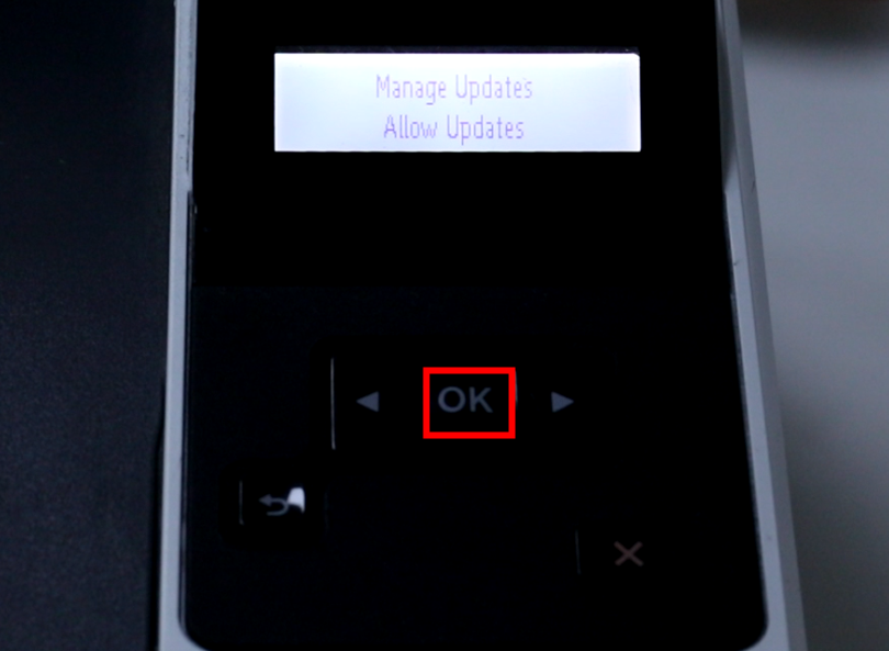 Disable Firmware UPdate for HP Monochrome Laser Printers without Touch Screen Step 10