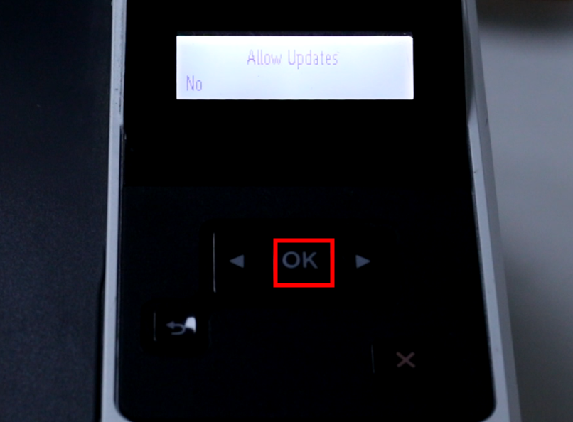 Disable Firmware UPdate for HP Monochrome Laser Printers without Touch Screen Step 12